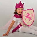 Vorschaubild Ritterschild aus Holz mit Einhorn-Motiv