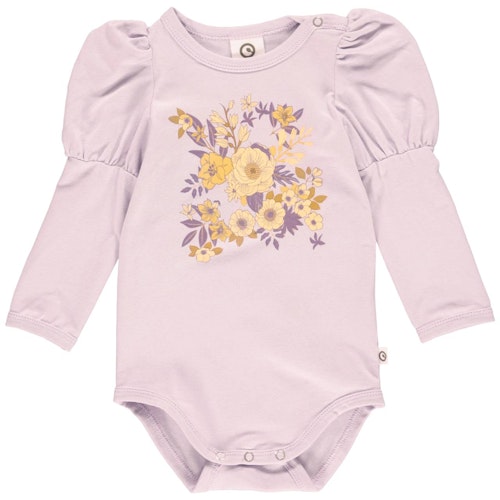 Langarmbody Puffärmel Blumenprint
