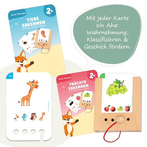 Lochkasten Starterset ab 2 Jahren mit 6 Kartensätzen