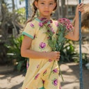 Vorschaubild Flatterkleid kurzarm Krokus