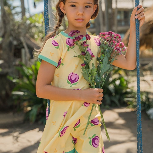 Flatterkleid kurzarm Krokus