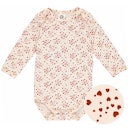 Vorschaubild Edler Langarmbody Puffärmel floral