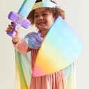 Vorschaubild Regenbogen Ritterschild weich aus Seide