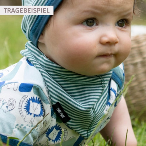 Halstuch doppelt mit Druckknopf Blumen