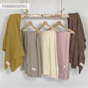Vorschaubild Edle Babydecke gestrickt grau Biobaumwolle