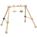 Vorschaubild Spielbogen aus Holz für Babys – mit 2 Weltall-Greiflingen