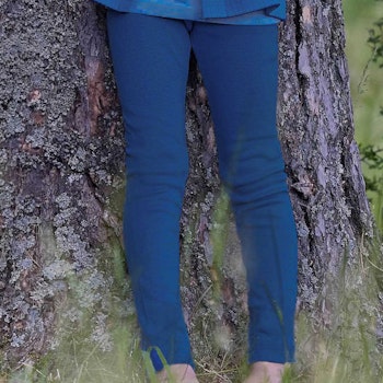 Leichte Feinripp Leggings 100% Bio Baumwolle marine