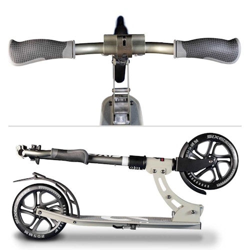 Alu Scooter ab 6 Jahre 35-100kg 205mm-Rädern grau