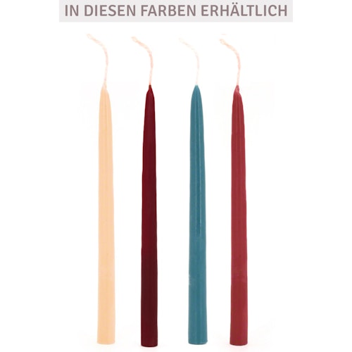 Maya Licht –Palmölfreie Kerzen 14cm 10er Set beerenrot