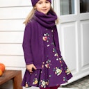 Vorschaubild Flatterkleid langarm Pferde