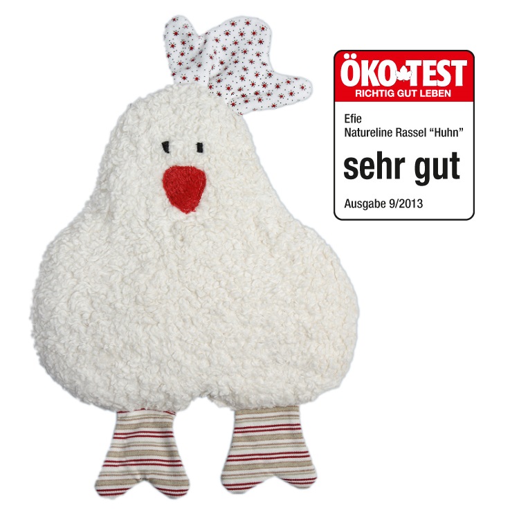 Süße Rassel naturbelassen - Huhn