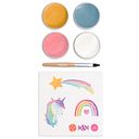 Vorschaubild Bio Kinderschminke Einhorn, 4 Farben + Tattoos
