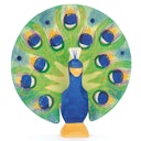 Vorschaubild Pfau mit Rad Holzfigur 8 cm