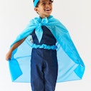 Vorschaubild Spieltuch Seide Glockenblumen-blau mittel 89 x 89 cm