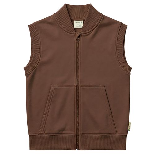 Sweat Weste uni braun