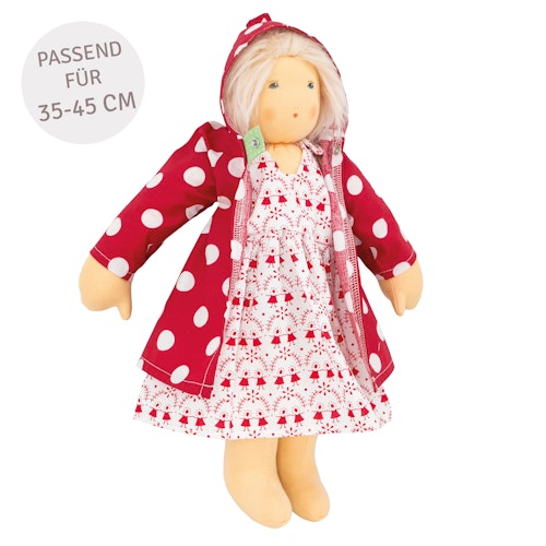 Nanchen Puppenkleidung Tupfenmäntelchen, 38 cm Stoffpuppe