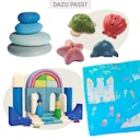 Vorschaubild Spieltuch Seide Unterwasserwelt 53 x 53 cm