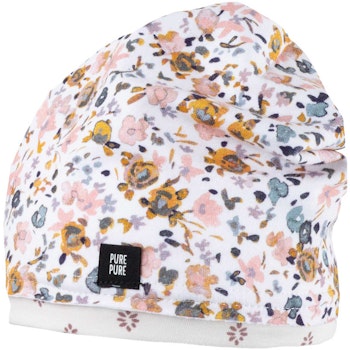Leichte Beanie Blumen bunt