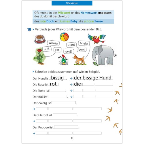 Deutsch Grammatik Übungsheft 3. Klasse
