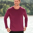 Vorschaubild Herren Wolle Seide Langarmshirt Regular Fit