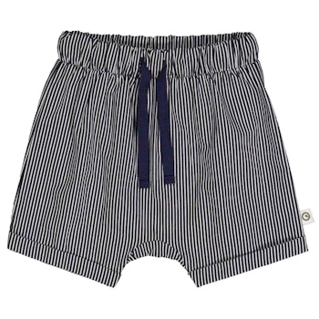 Leichte Popelin Shorts navy gestreift