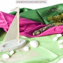 Vorschaubild Jahreszeitentuch Seide 55x55 cm – Sommer 3er Set