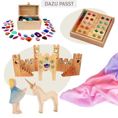 Spieltuch Seide Blüte mittel 89 x 89 cm