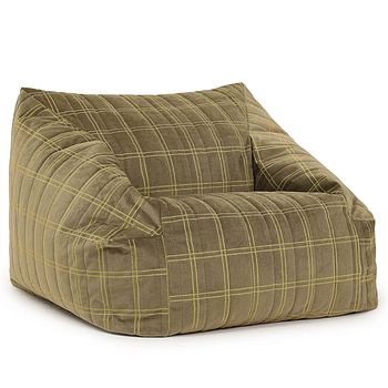 Sessel Sitzsack für Kinder grün-gelb - 72 x 75 x 42 cm