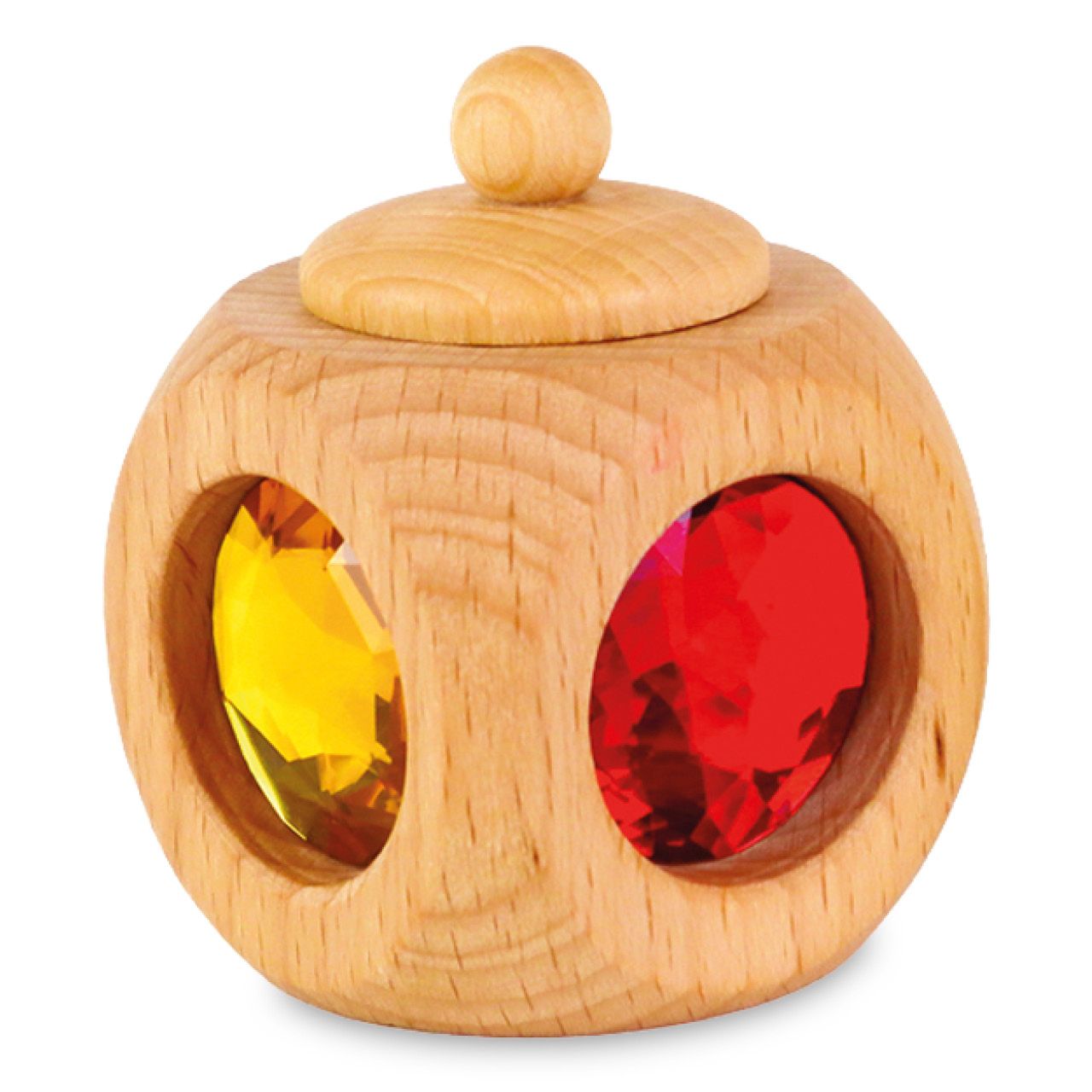 Zahndose aus Holz mit Funkelsteinen 1 Dose