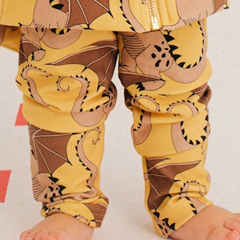 Drachen Leggings gelb