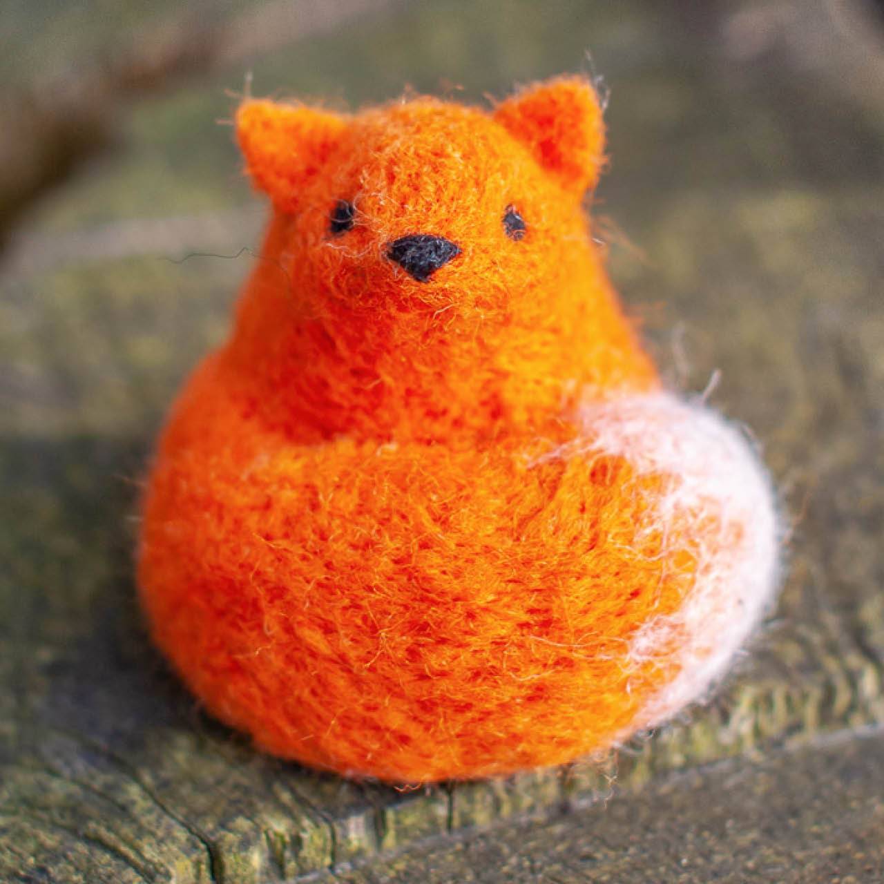 Selber filzen mit Anleitung DIY Filz Set Fuchs Level 4 ab 6 Jahre