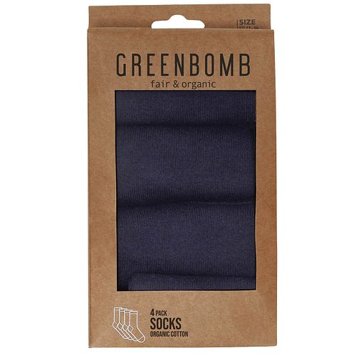 Socken 4er-Pack uni blau 37/40