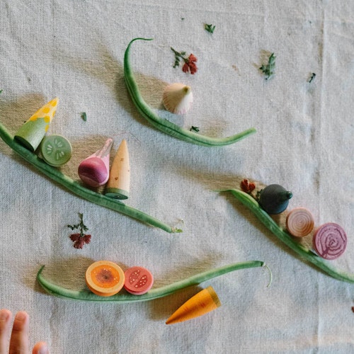 Veggies: 12 Gemüse Holzfiguren