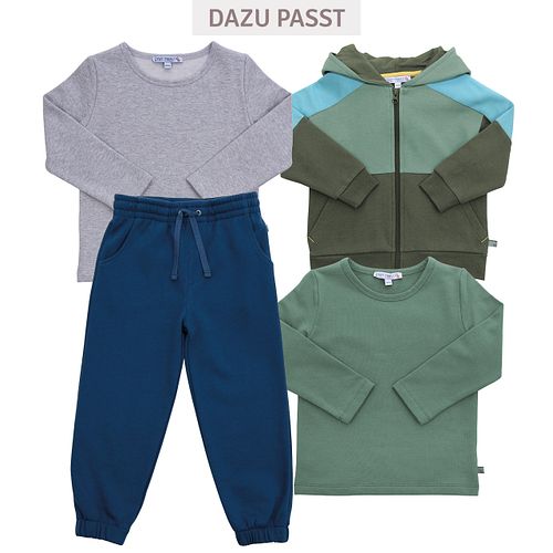 Sweatjacke Colourblock grün