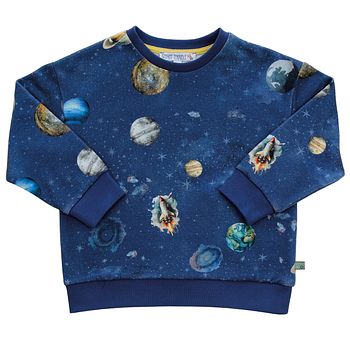 Sweatshirt dunkelblau Planeten I greenstories