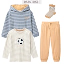 Vorschaubild Sweat Hoodie blau gestreift