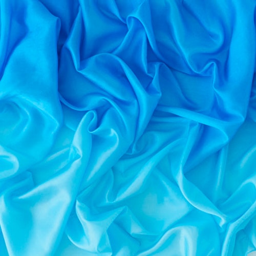 Großes Spieltuch Seide Glockenblumen-blau 178 x 89 cm