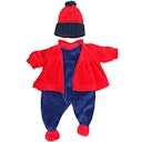 Vorschaubild Puppenkleidung: Winterset rot/blau