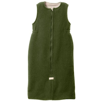 Babyschlafsack Schurwolle oliv-grün 15 °C bis 24 °C