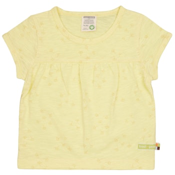 Leichtes kurzarm Shirt Alloverprint hellgelb