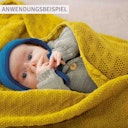 Vorschaubild Leichte Babydecke Wolle Bio 80x100 cm karamell