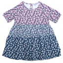 Vorschaubild Sommer Musselin Kleid kurzarm Patch Blumen