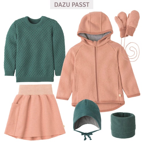 Warmer Woll Rock mit Strickbund