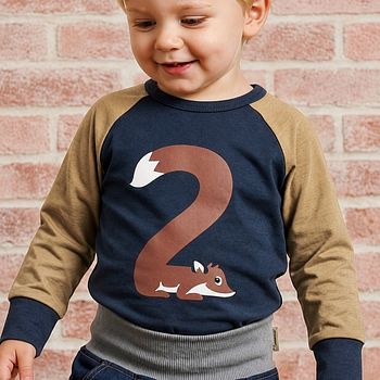 Raglanshirt langarm 2 Jahre Fuchs