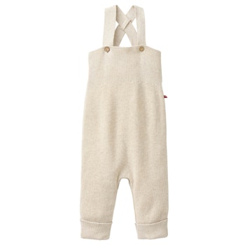 Edle Strick Latzhose sand