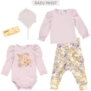 Vorschaubild Langarmbody Puffärmel Blumenprint