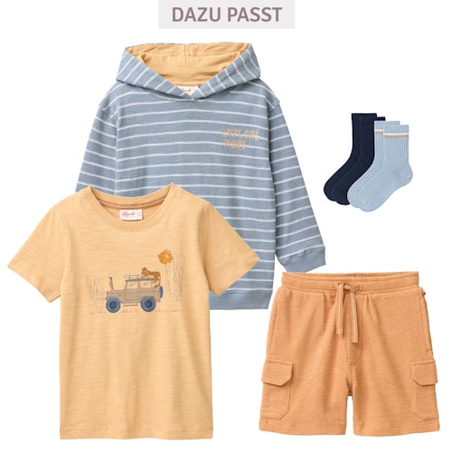 Hochwertige Bermuda Sweat Shorts karamell-braun