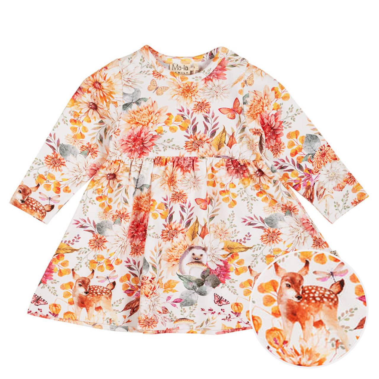 Herbstliches Kleid langarm