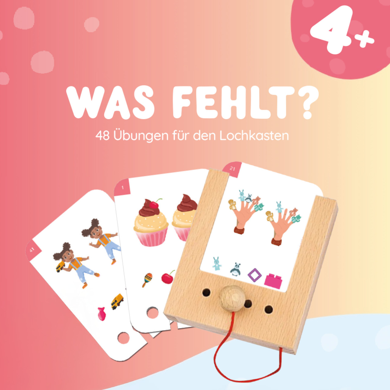 Was fehlt? Kartensatz ab 4 Jahren (ohne Lochkasten)