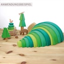 Vorschaubild Regenbogen gross Grimms waldgrün 12 teilig 35,5 cm
